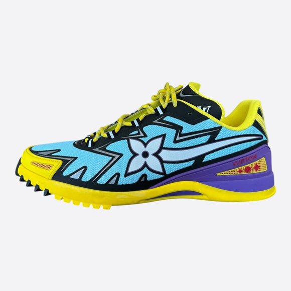 Louis Vuitton Yellow & Blue Sprint Sneakers - Picture 3 of 8
